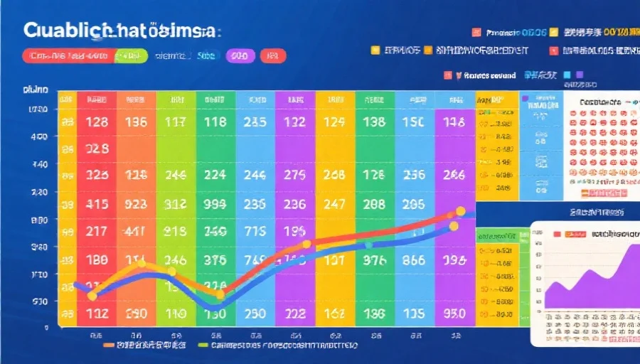多彩的数据可视化图表，显示各号码频率、冷热门走势和开奖趋势，适合用于数据分析报告
